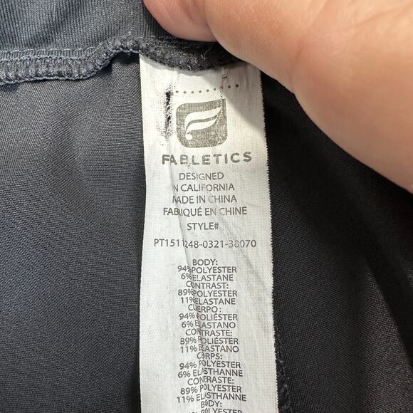 Fabletics Labaree Jogger Pants WMNS 2XL Black High Rise Fold Over Waist Cropped - Picture 8 of 13
